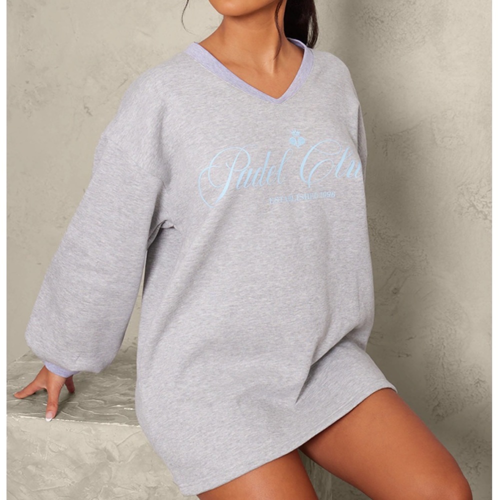 Oversized V-Neck Sweatshirt